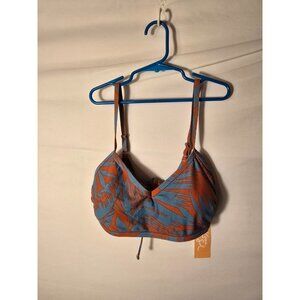New NWT Kona Soul Hot Sexy Swimsuit Bikini Top Tropical Print Womens Size Small